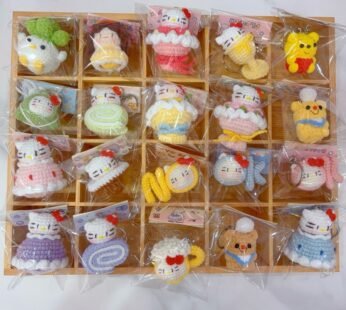 12-Pack Handmade Crochet Charms – Cute Bag Accessories & Gift Ideas