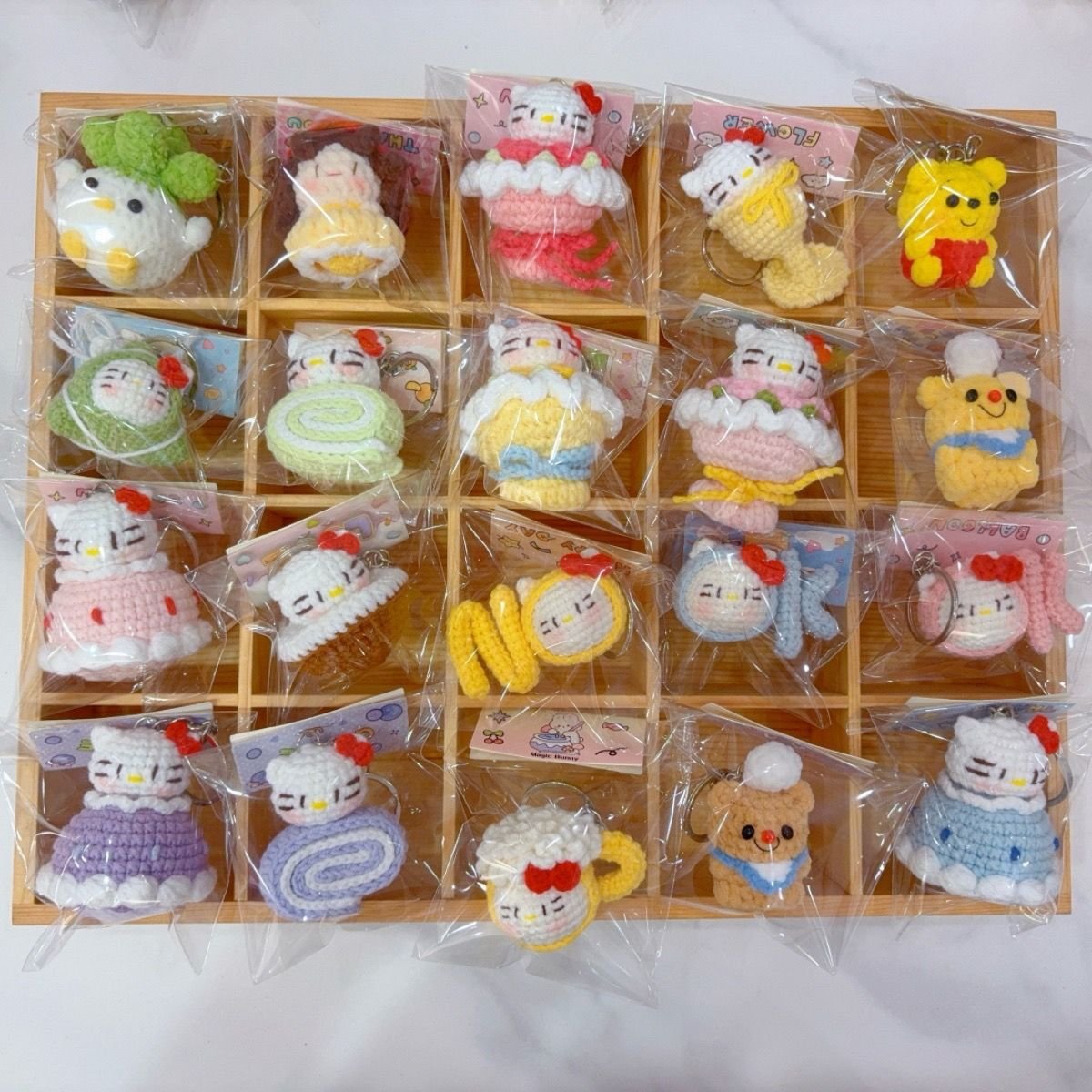 12-Pack Handmade Crochet Charms – Cute Bag Accessories & Gift Ideas